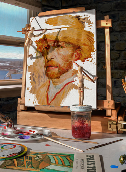 Painting Van Gogh - Postcard