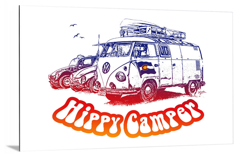 Hippy C Illustrated - Postcard