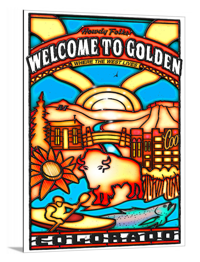 Welcome to Golden - Postcard